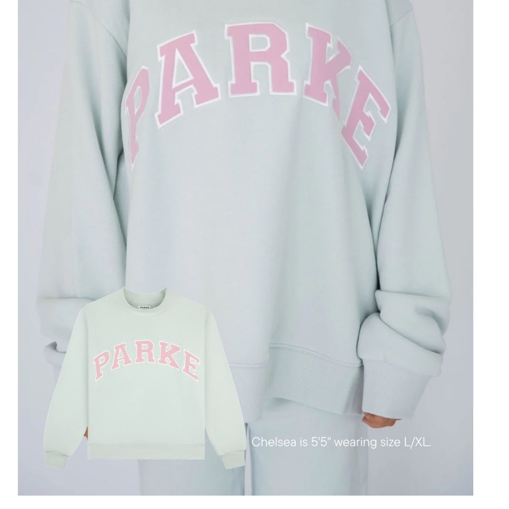 Birthday Varsity Mockneck Sweatshirt in Something Blue with pink